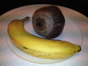 Rødbete og banan